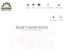 Tablet Screenshot of mysunshinepreschool.com